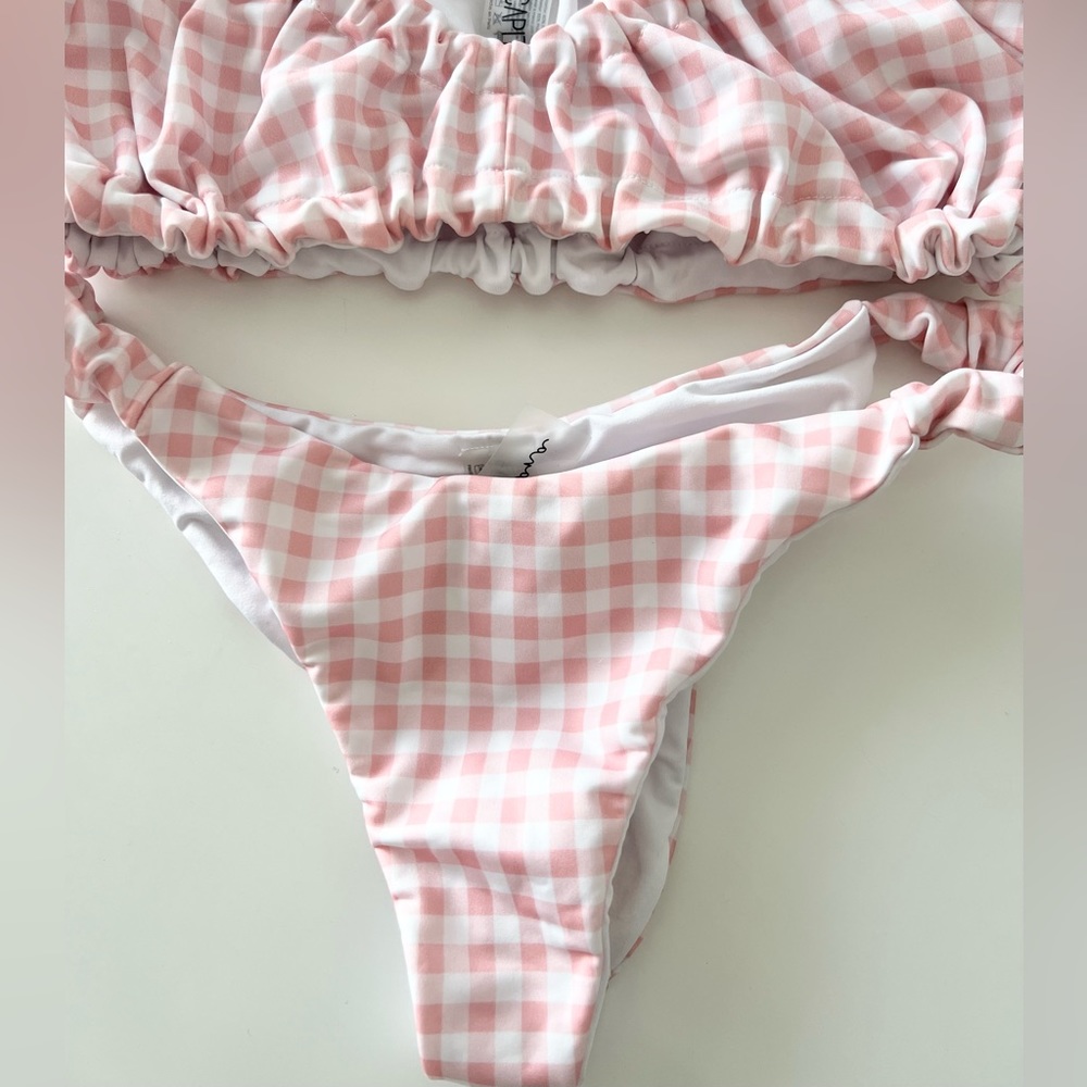 Pink Gingham Bikini Set - image 2